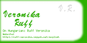 veronika ruff business card